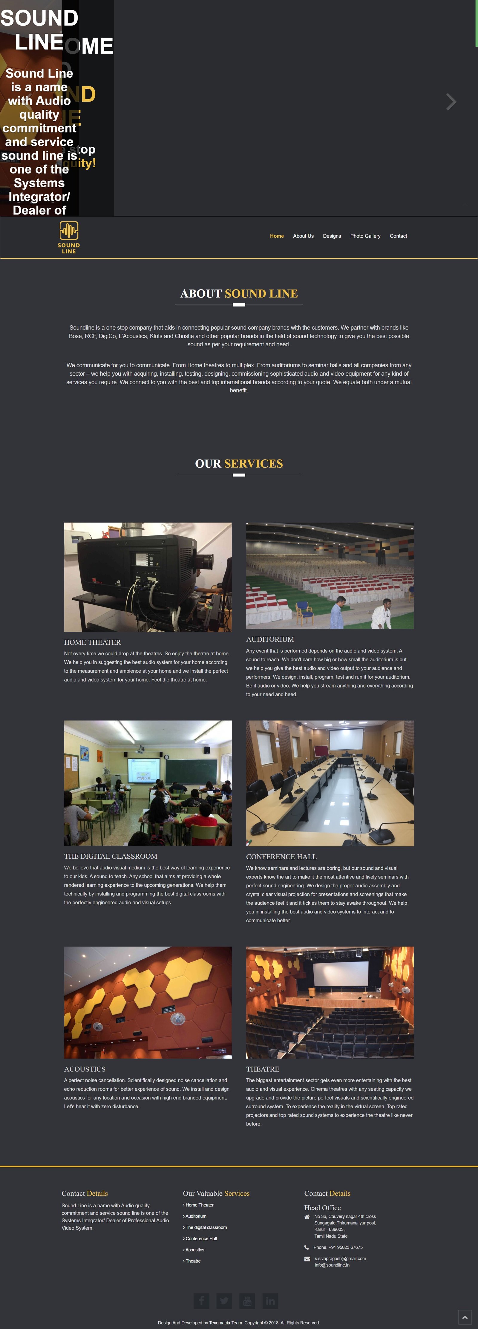 Professional audio & video systems — old website