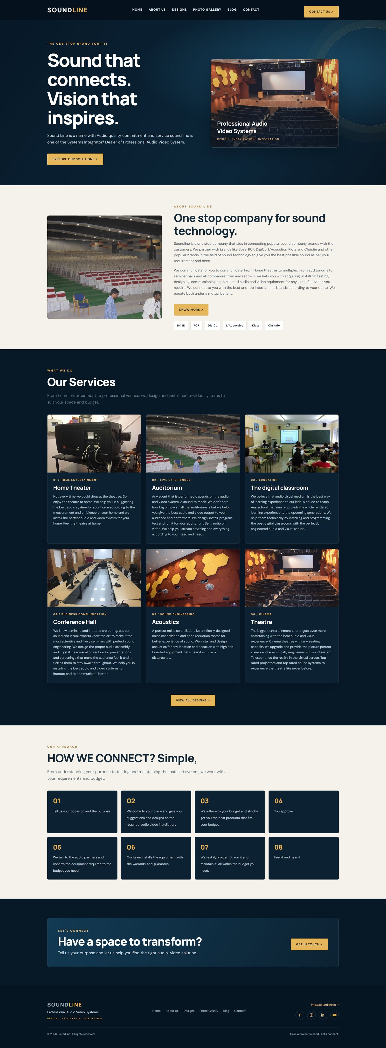Professional audio & video systems — new website by Teqtoe