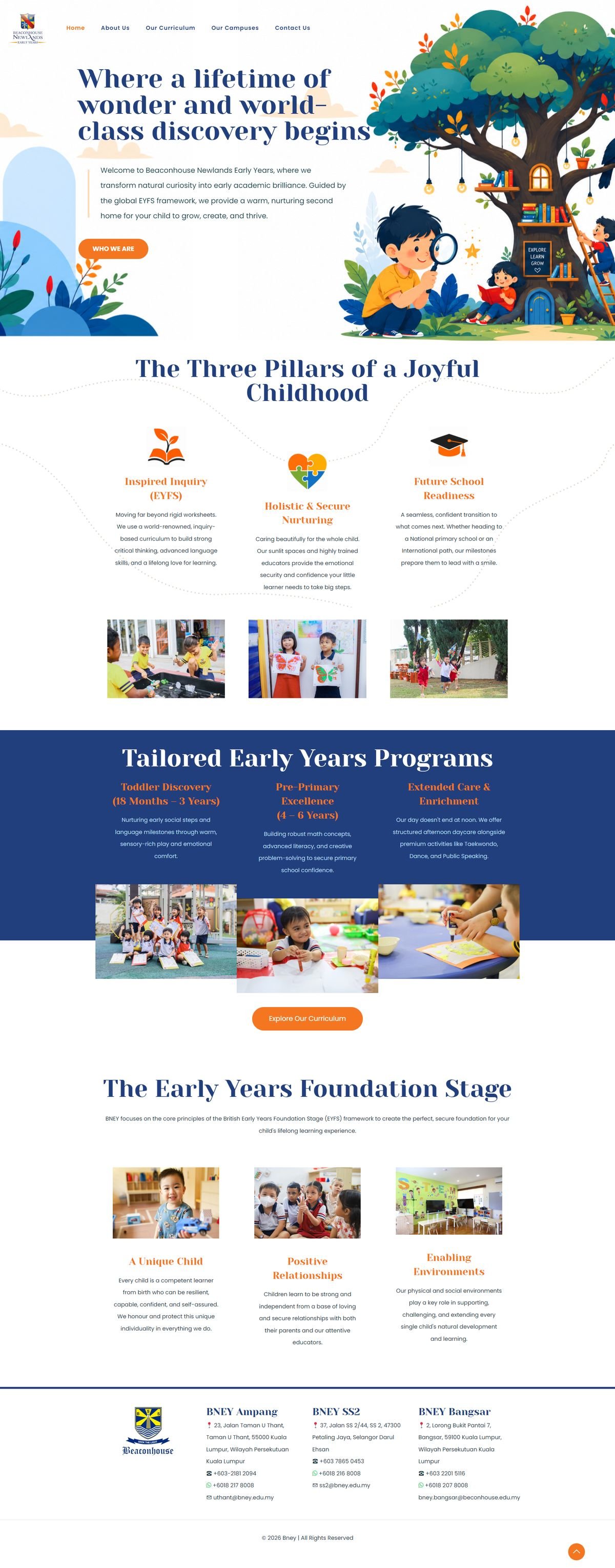 Early years school — new website by Teqtoe